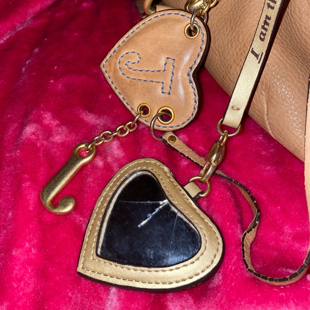Juicy Couture Tan Leather Shoulder Bag with Gold-Tone Logo - Picture 6 of 13